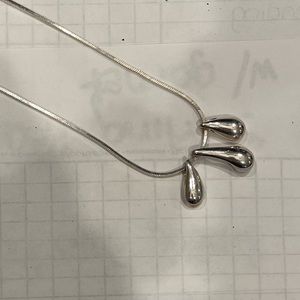 Sterling silver drop necklace